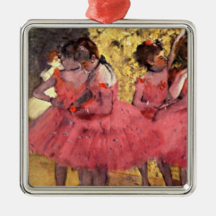 Ornamento De Metal Degas - Os Dançarinos Rosa