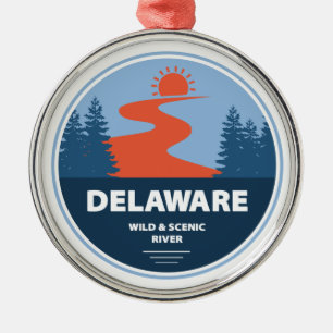 Ornamento De Metal Delaware, Rio Wild E Cênico