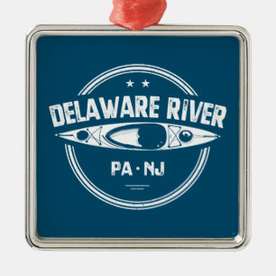 Ornamento De Metal Delaware River Kayaking