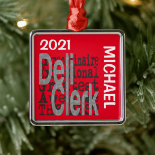 Ornamento De Metal Deli Clerk Extraordinaire CUSTOM
