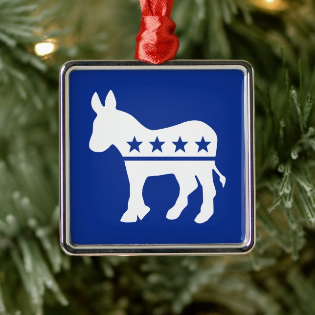 Ornamento De Metal Democrat Donkey Ornament (Árvore)