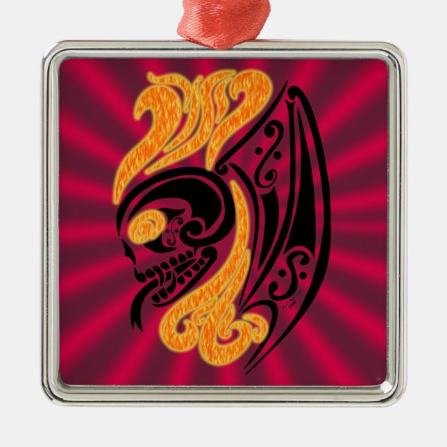 Ornamento De Metal Demonica (Frente)
