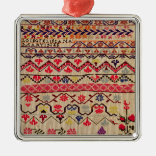 Ornamento De Metal Demonstrador do bordado