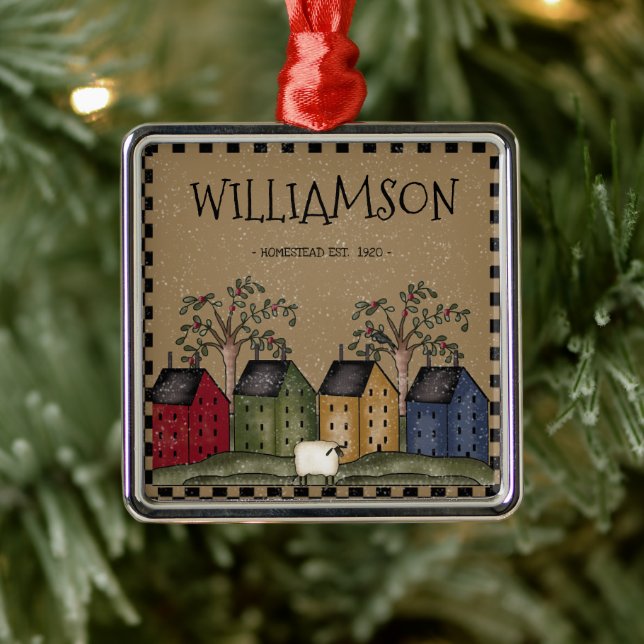 ORNAMENTO DE METAL DENOMINAÇÃO PRIMITIVA DA FAMÍLIA SALTBOX DA CASA R (Árvore)