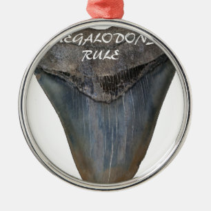 Ornamento De Metal Dente do tubarão de Megalodon