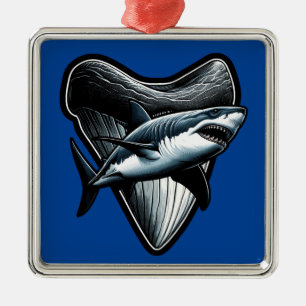 Ornamento De Metal Dente Megalodon