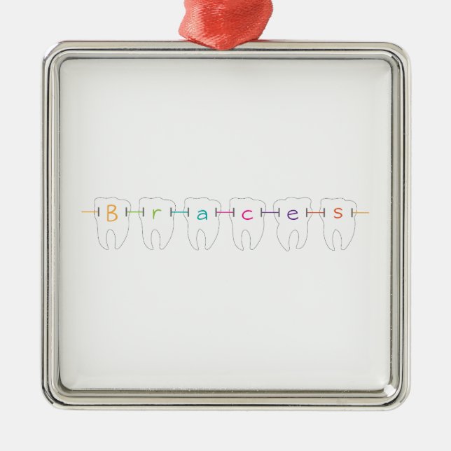 Ornamento De Metal Dentes das cintas (Frente)