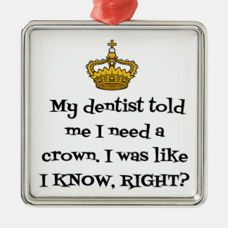 ORNAMENTO DE METAL DENTISTA CROWN