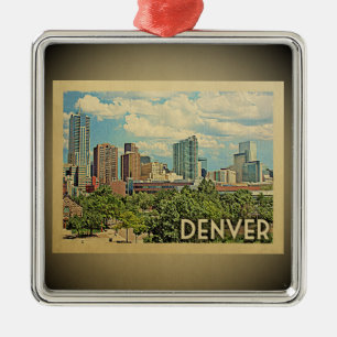 Ornamento De Metal Denver Colorado Viagens vintage Ornament