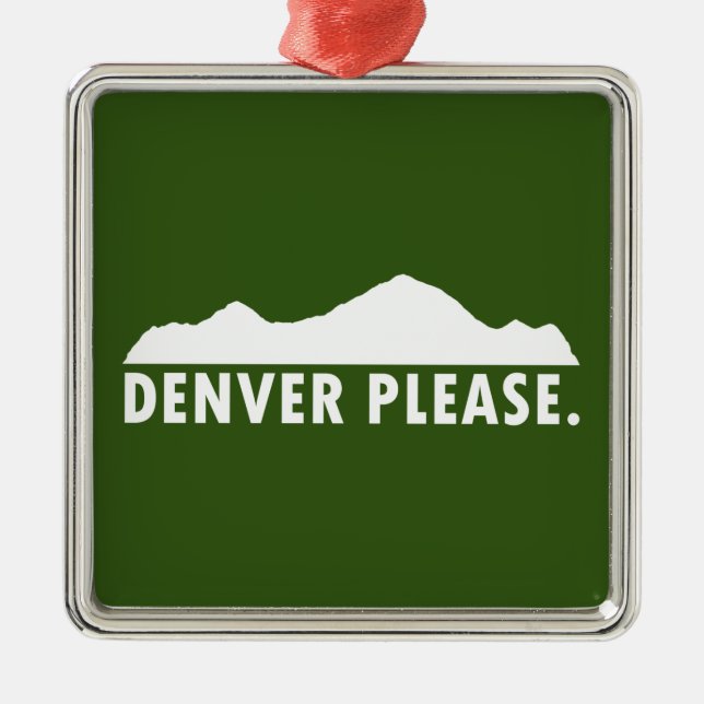 Ornamento De Metal Denver, por favor (Frente)
