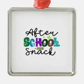 Ornamento De Metal Depois do snack-escola
