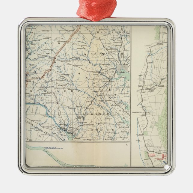 Ornamento De Metal Depósitos militares de Wash, Penn, Annapolis, NE V (Frente)