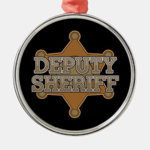 Ornamento De Metal Deputado xerife