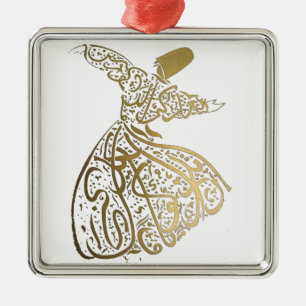 Ornamento De Metal Dervish girando de Sufi