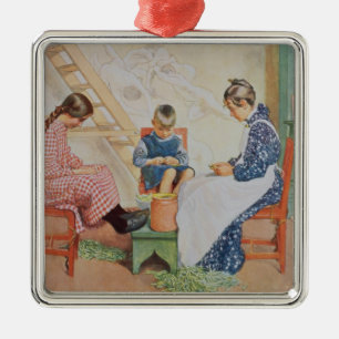 Ornamento De Metal Descascando ervilhas, bar. em "Lasst Licht Hinin"