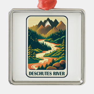 Ornamento De Metal Deschutes River Oregon Colors
