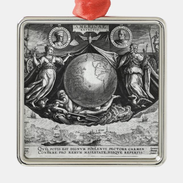 Ornamento De Metal Descoberta de América (Frente)