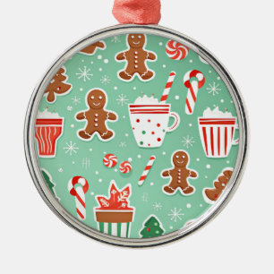 Ornamento De Metal desenho de biscoito de gengibre de Natal