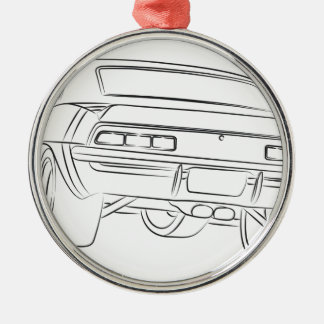 Ornamento De Metal Desenho do carro do músculo