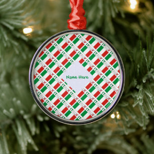 Ornamento De Metal Desenho Personalizado de Herança com Ladrilhos da