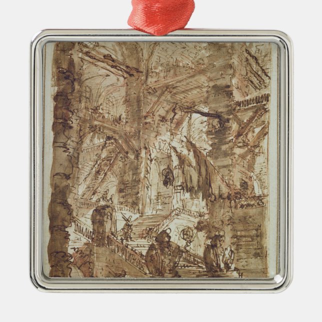 Ornamento De Metal Desenho preparatório para a placa número VIII (Frente)