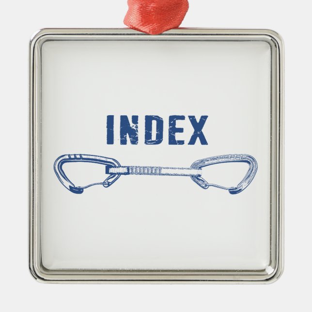 Ornamento De Metal Desenho Rápido de Subida de Índice (Frente)