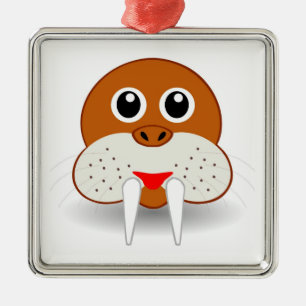 Ornamento De Metal Desenhos animados principais da morsa