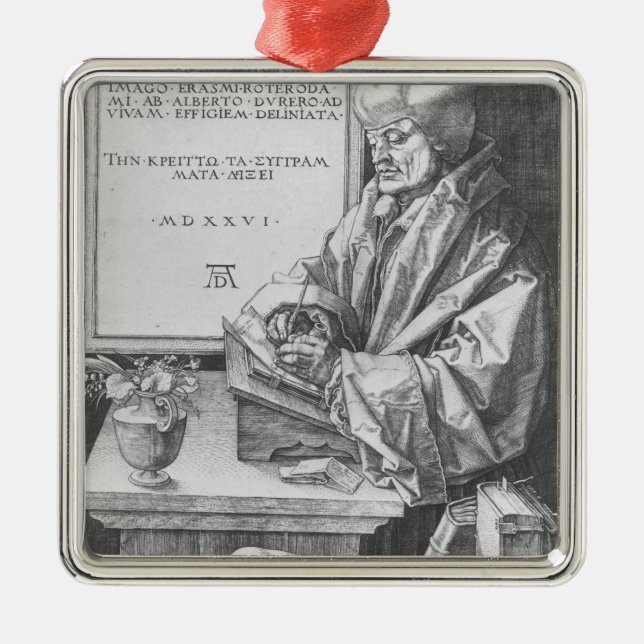 Ornamento De Metal Desiderius Erasmus de Rotterdam, 1526 (Frente)