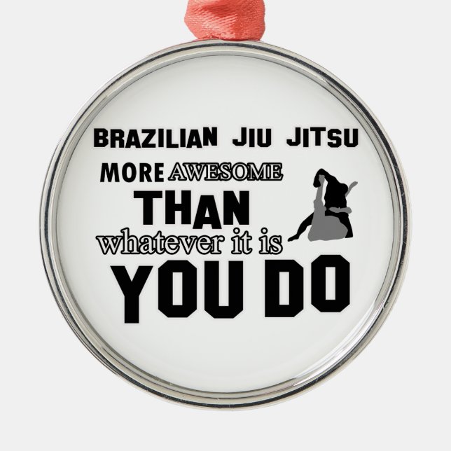 Ornamento De Metal Design brasileiro impressionante do jitsu do jiu (Frente)