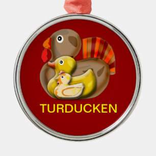 Ornamento De Metal Design customizável de Turducken