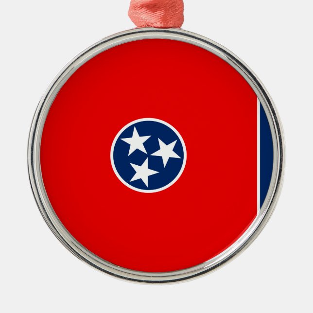 Ornamento De Metal Design da bandeira do estado de Tennessee (Frente)