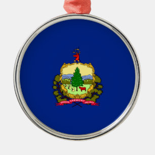 Ornamento De Metal Design da bandeira do estado de Vermont