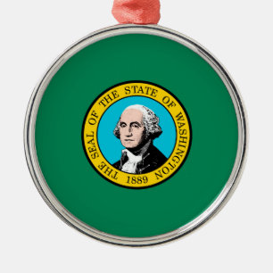 Ornamento De Metal Design da bandeira do estado de Washington