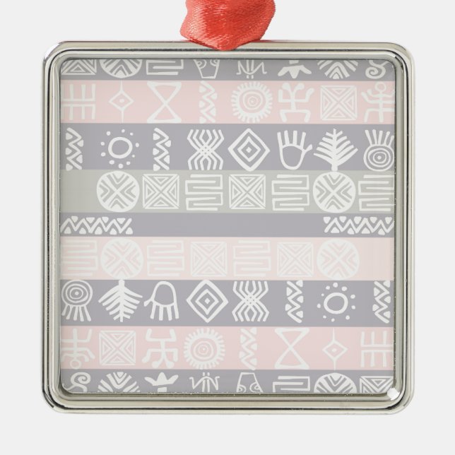Ornamento De Metal Design de Boho Africano Étnico (Frente)