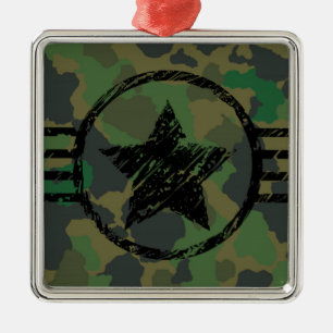 Ornamento De Metal design de camuflagem militar