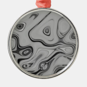 Ornamento De Metal Design de cores de mármore preto e cinza