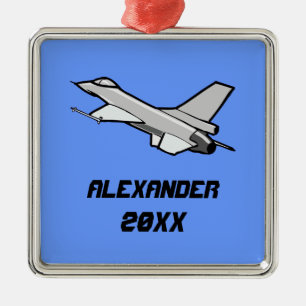Ornamento De Metal Design de Falcão de Combate F16 Personalizável