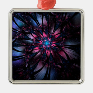 Ornamento De Metal design de flor fractal abstrato.