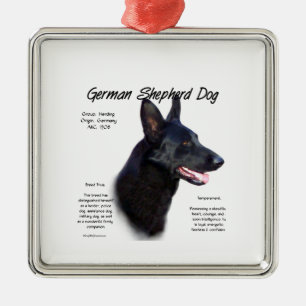 Ornamento De Metal Design de Histórico de Cachorro german shepherd (p