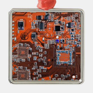 Ornamento De Metal Design de Placa de Circuito PCB Laranja para Profi