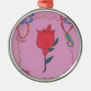 Ornamento De Metal Design de Rosa especial