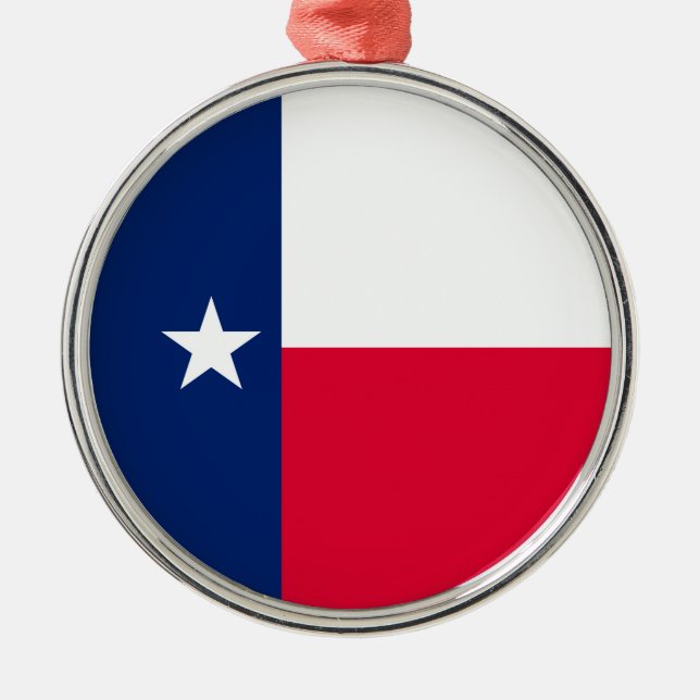 Ornamento De Metal Design de Sinalizador do Estado do Texas (Frente)