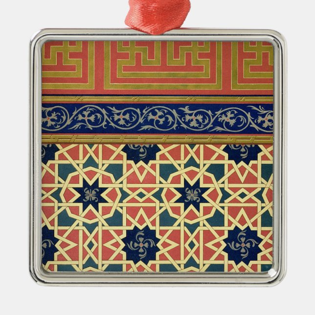 Ornamento De Metal Design decorativo árabe (litho da cor) (Frente)