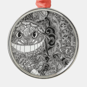 Ornamento De Metal Design do gato de Cheshire