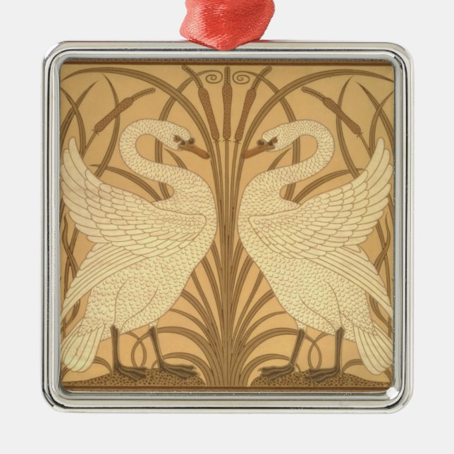 Ornamento De Metal Design do papel de parede da cisne (Frente)