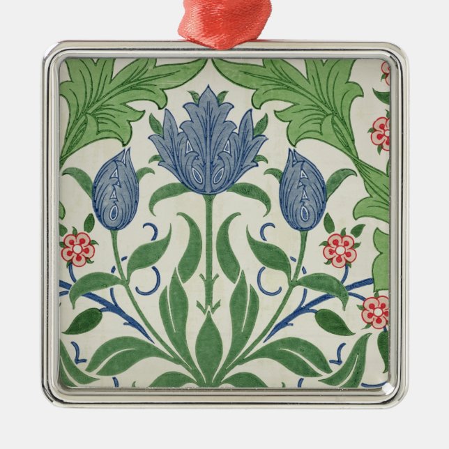 Ornamento De Metal Design do papel de parede floral (Frente)