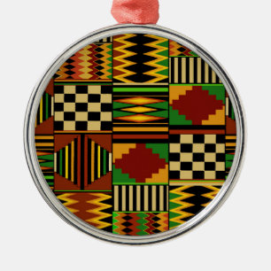 Ornamento De Metal Design do Royal Kente Cloth Africano