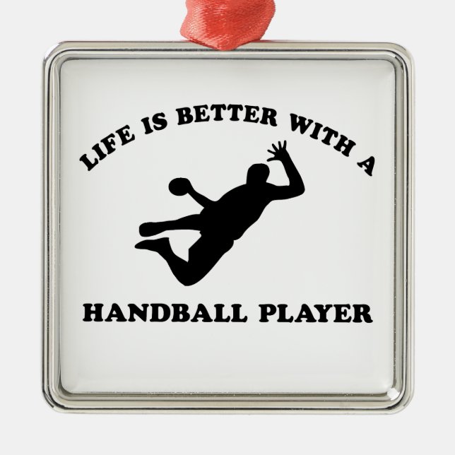 Ornamento De Metal Design do vetor de Hanball (Frente)