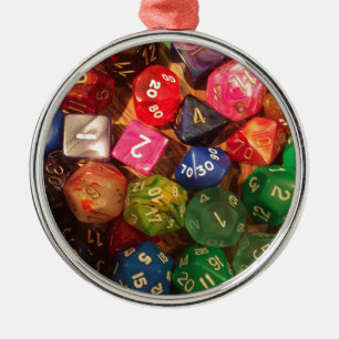 Ornamento De Metal Design dos dados do divertimento para gamers