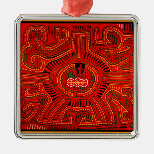 Ornamento De Metal Design Mola por índios San Blas (Frente)